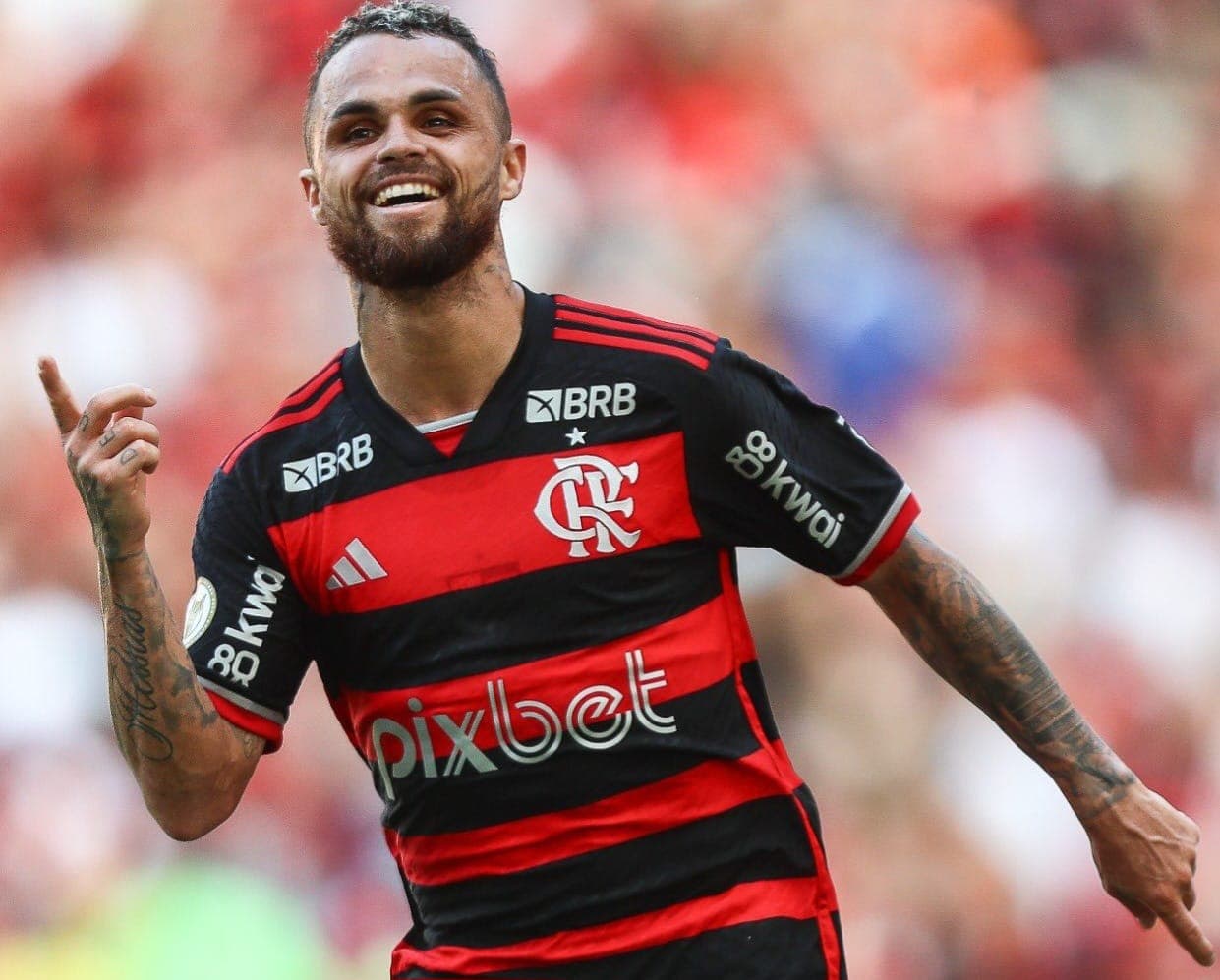 Michael comemora gol em Flamengo x Internacional