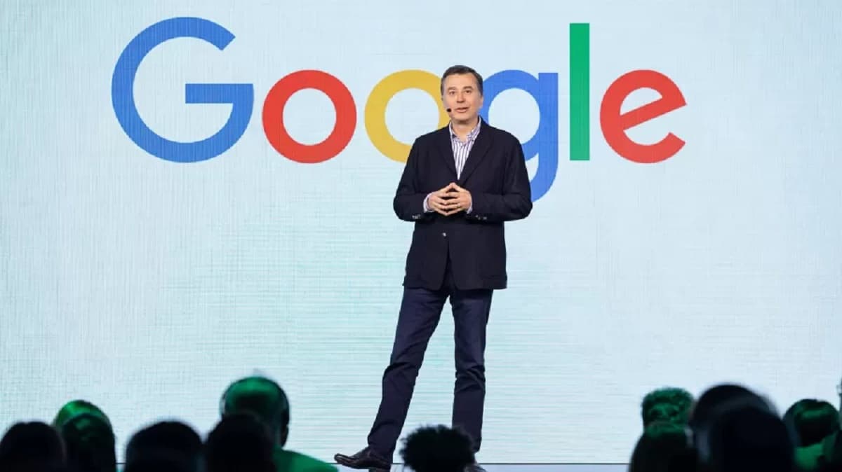 Fábio Coelho discursa em evento do Google. Empresário será vice-presidente de tecnologia do Flamengo na gestão Bap