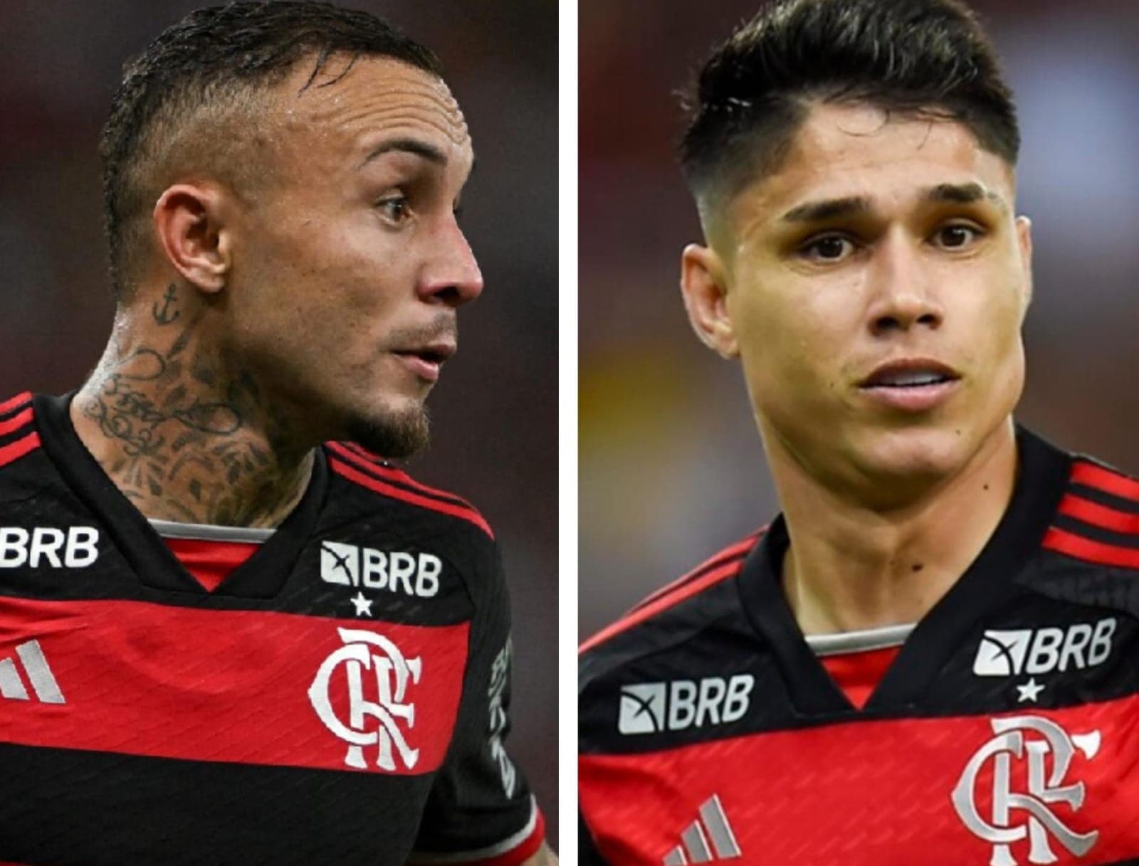 Cebolinha e Luiz Araújo pelo Flamengo