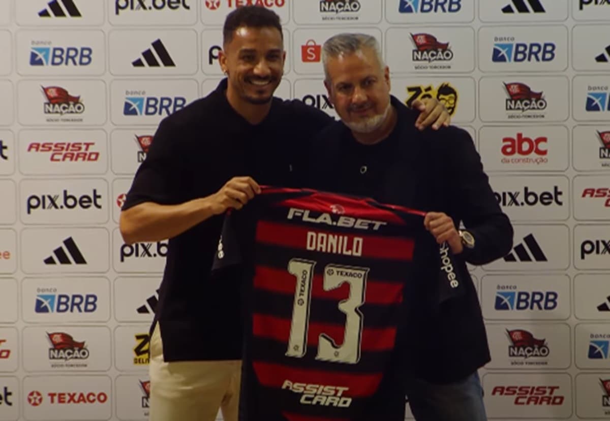 danilo em sua apresentação no flamengo