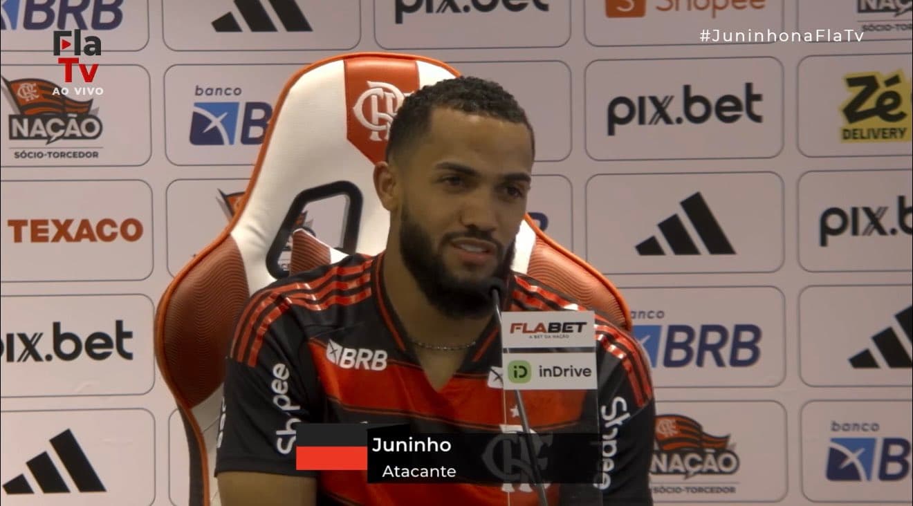Juninho em apresentação no Flamengo
