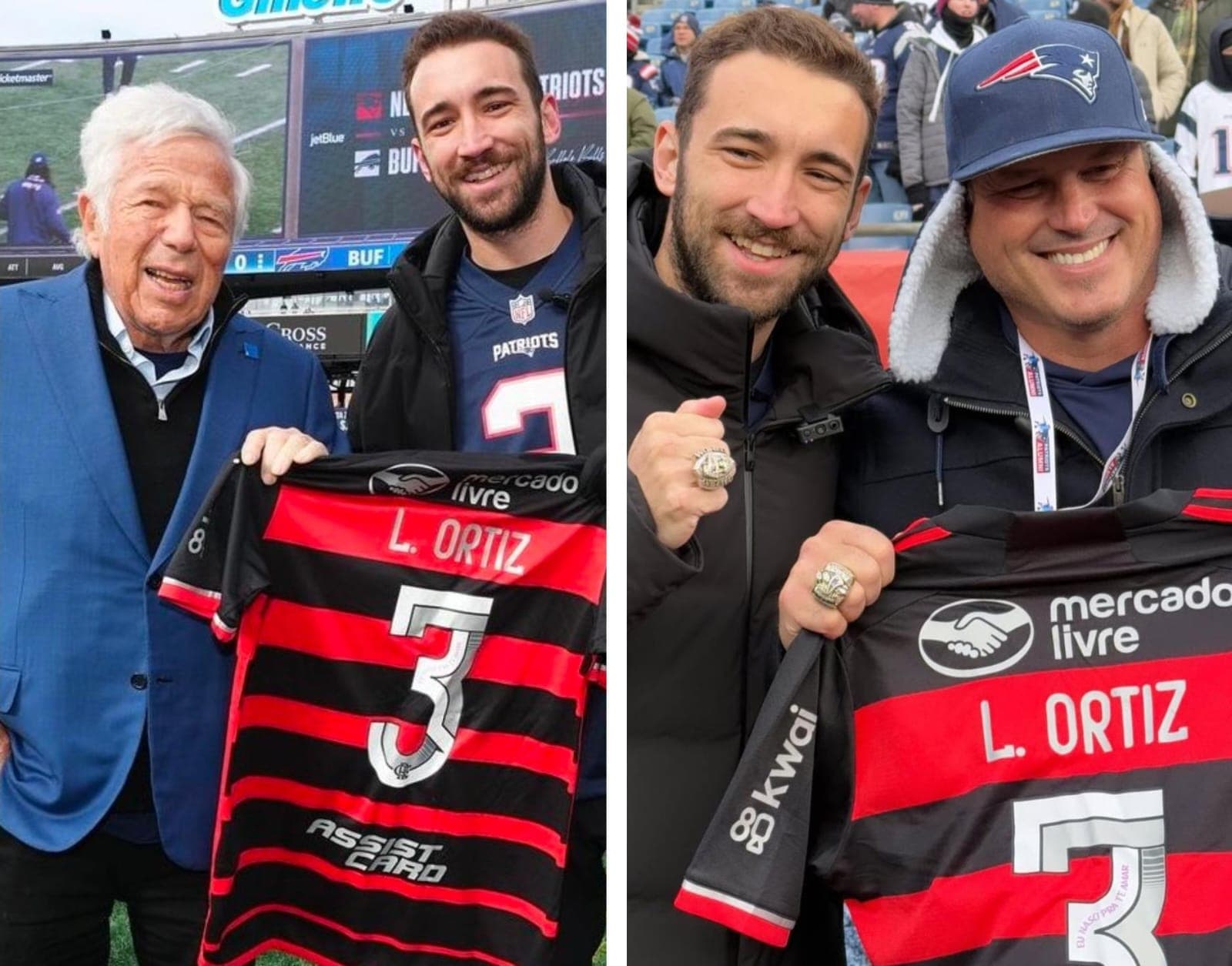 Léo Ortiz em jogo da NFL