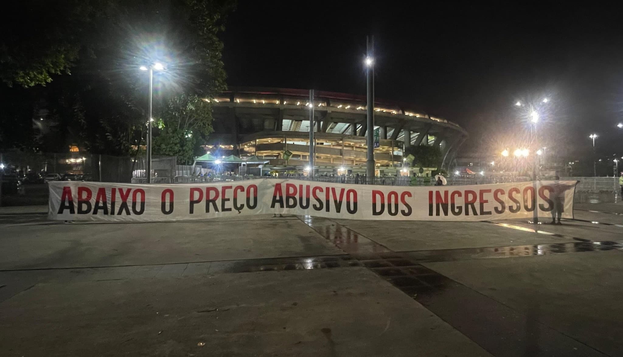 Protesto preço ingressos Flamengo Sampaio Corrêa