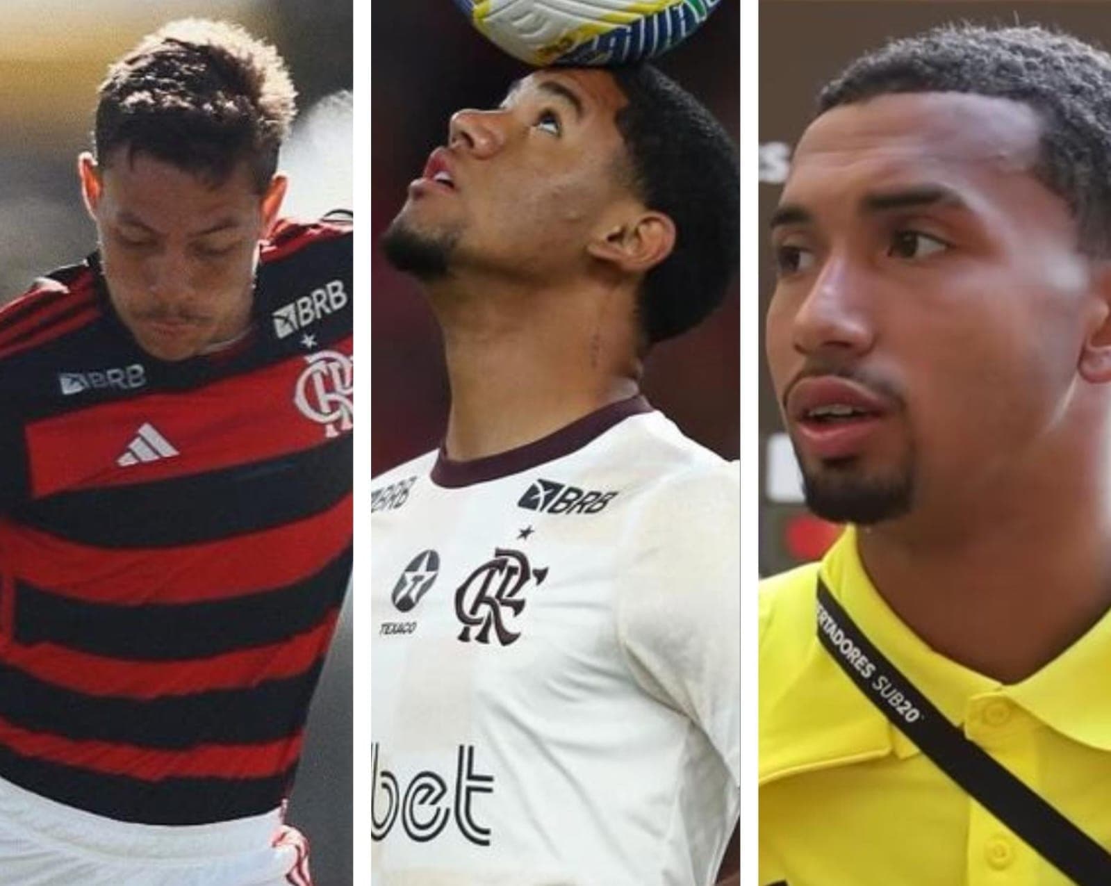 Trio de jovens volantes do Flamengo
