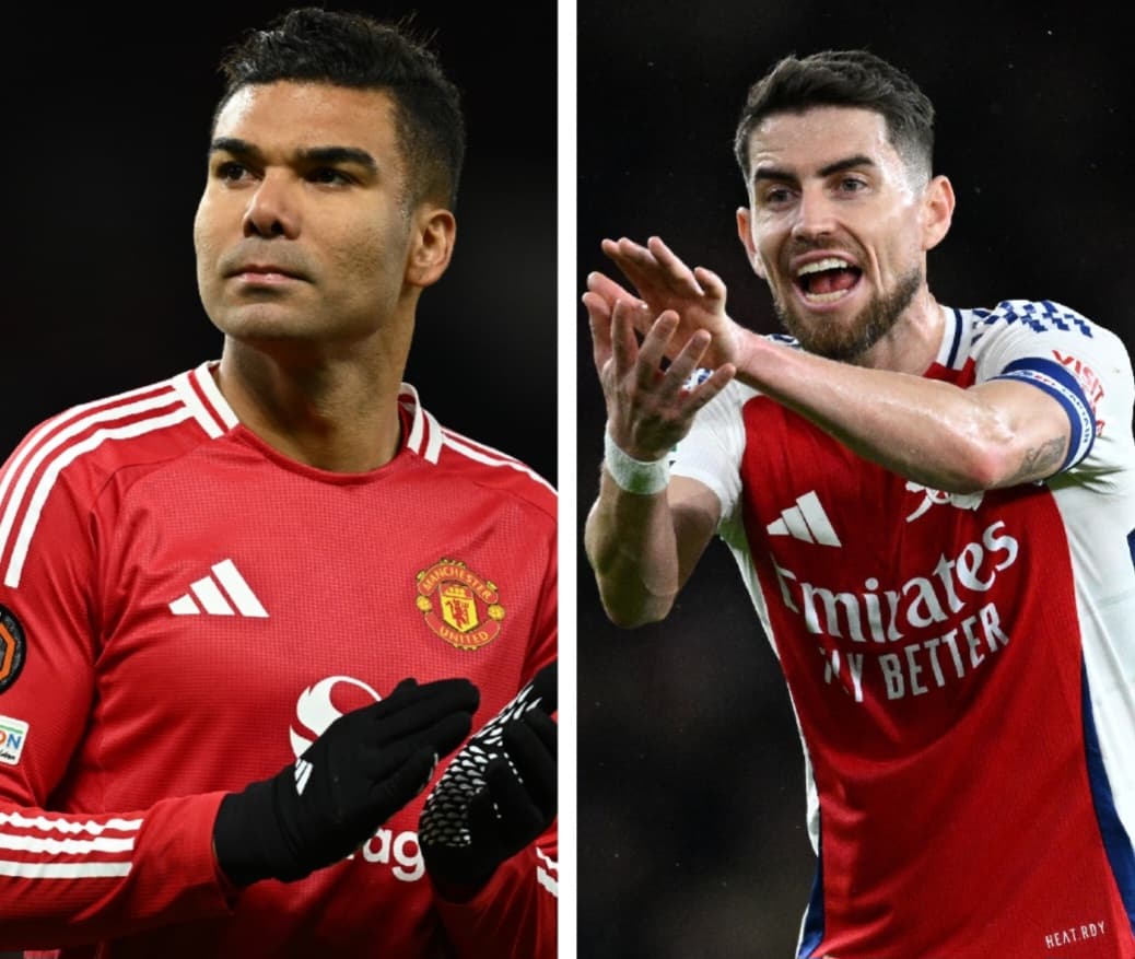 Casimiro e Jorginho, por United e Arsenal, respectivamente