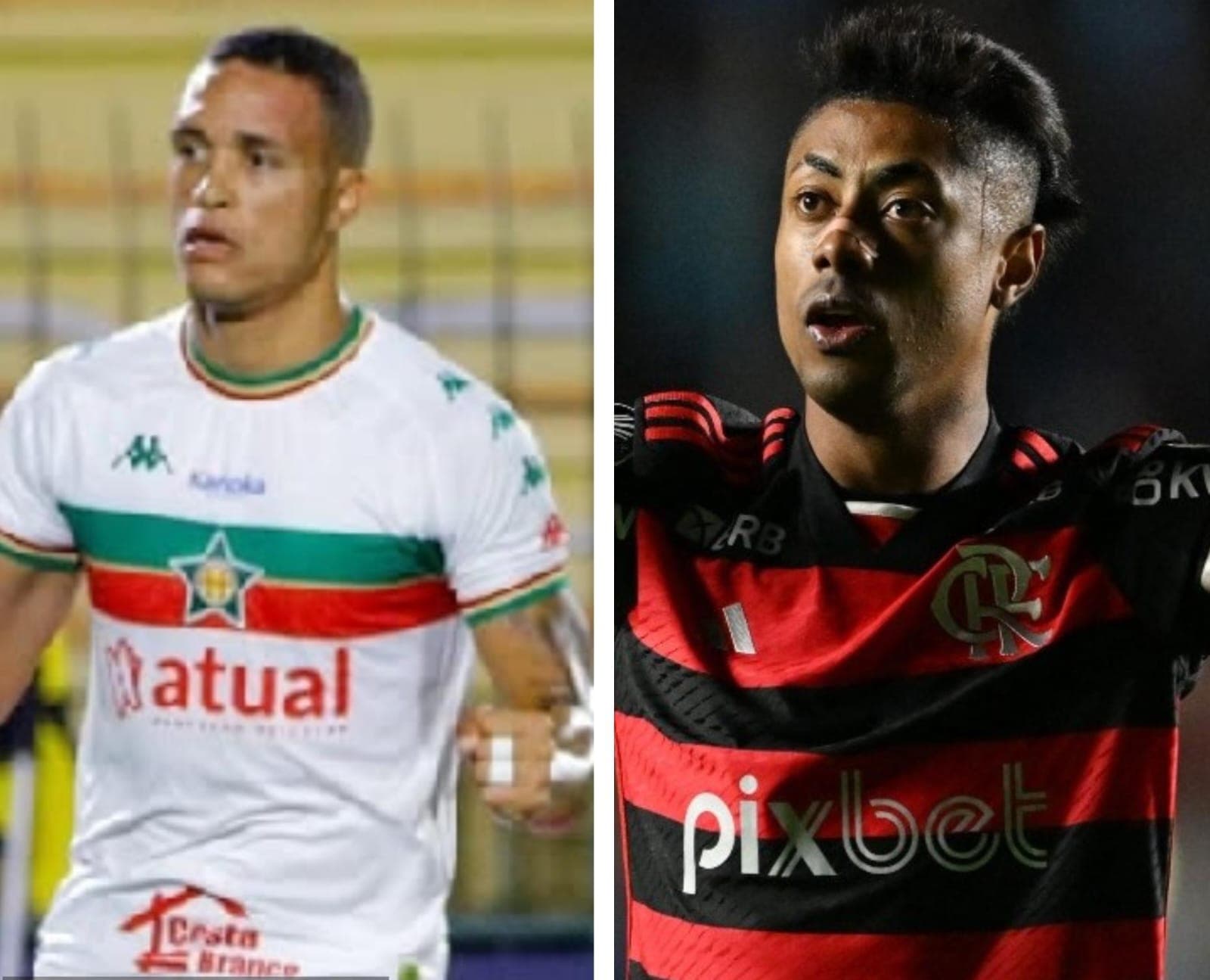 Lohan, da Portuguesa, e Bruno Henrique, do Flamengo