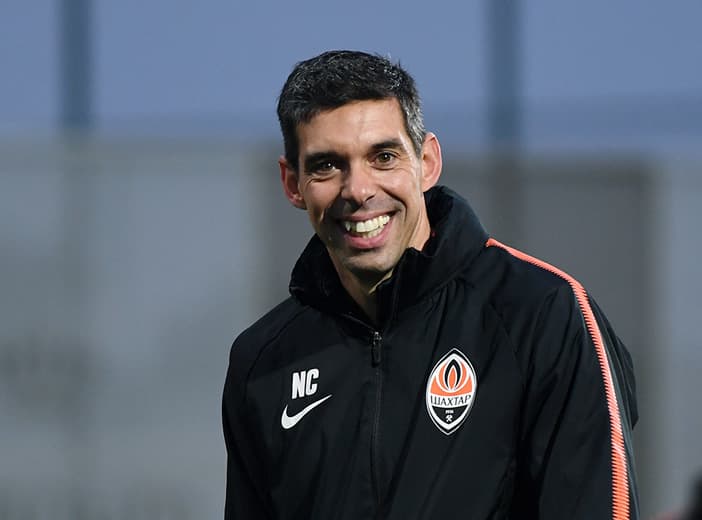 Nuno Campos durante treino do Shakhtar Donetsk