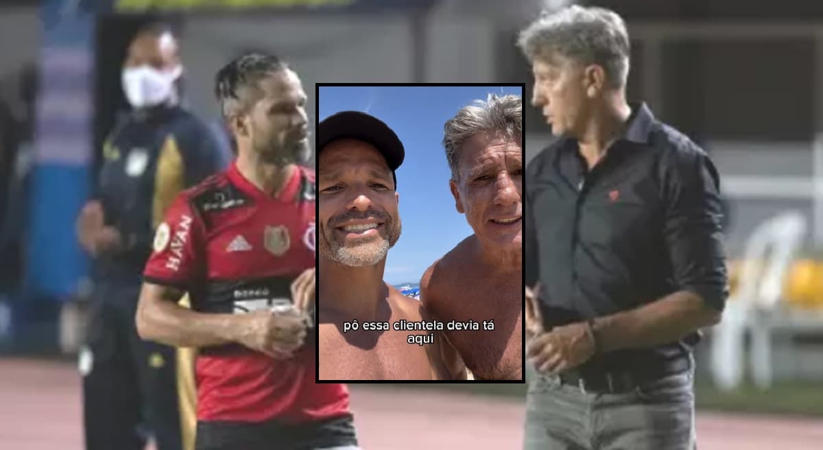 renato gaúcho e diego ribas em época de flamengo