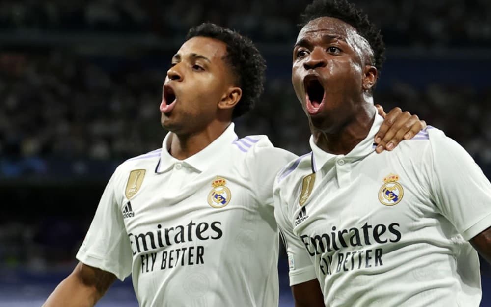rodrygo e vini jr em jogo do real madrid