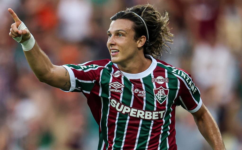 Cannobio comemorando gol pelo Fluminense