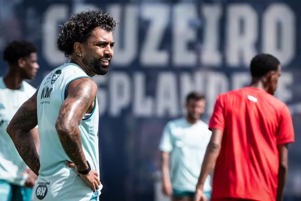 Gabigol em jogo-treino do Cruzeiro
