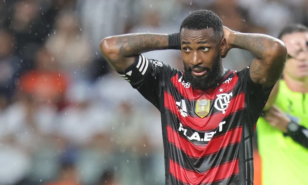 gerson em jogo do flamengo contra o botafogo