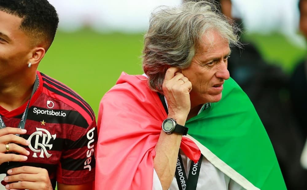 jorge jesus em título do flamengo da libertadores