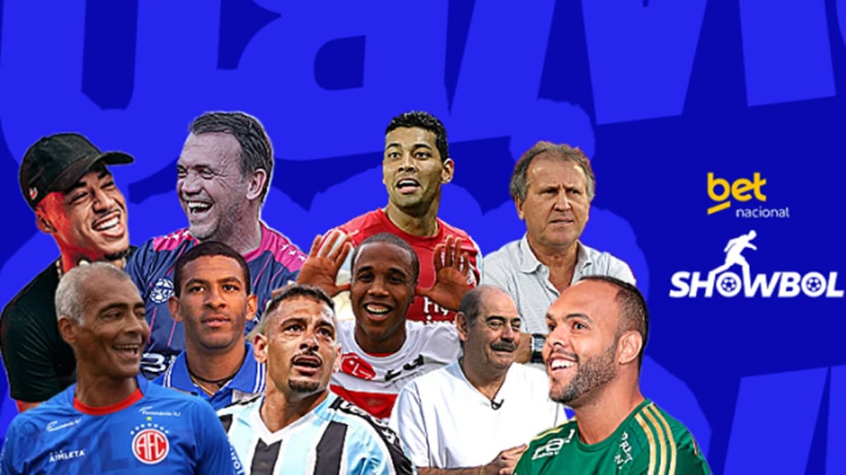 Arte da Liga de Showbol mostra alguns dos principais destaques do campeonato