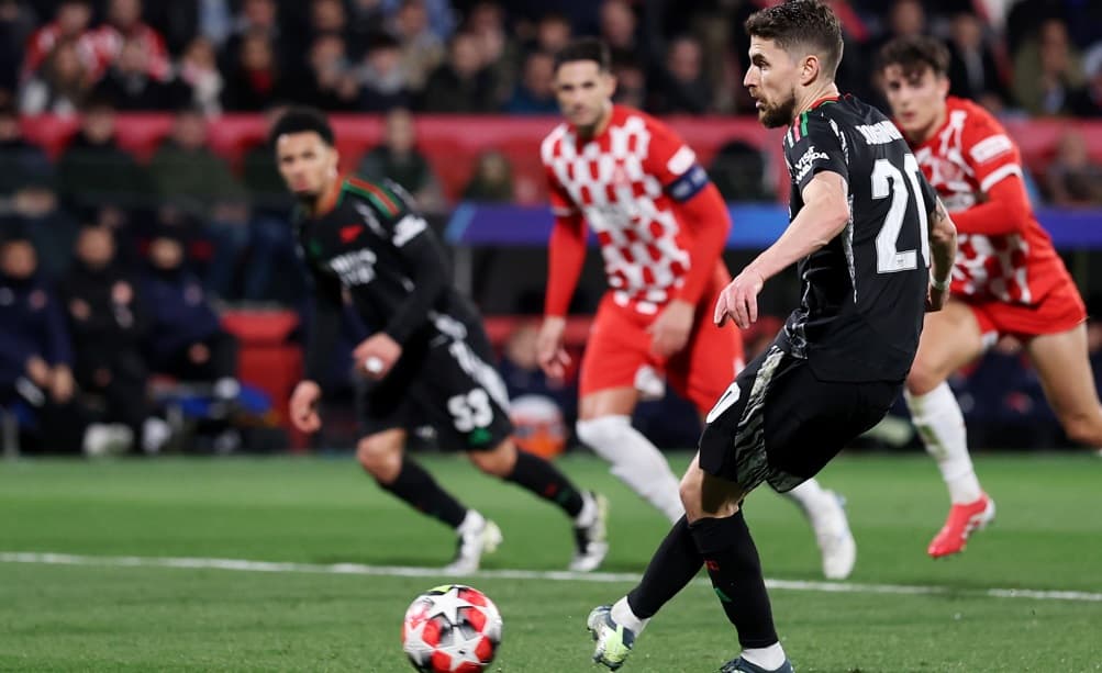 jorginho em gol pelo arsenal