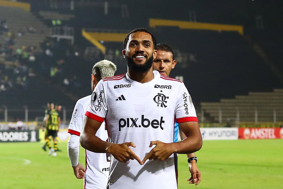 Juninho, do Flamengo, comemorando gol contra o Deportivo Táchira - Foto: Gilvan de Souza / Flamengo