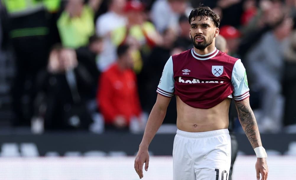 lucas paquetá ex-flamengo em jogo do west ham