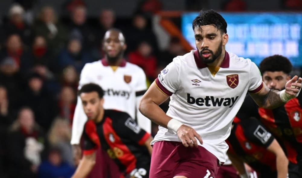paquetá em jogo do west ham na premier league