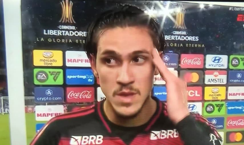 pedro após jogo do flamengo contra ldu