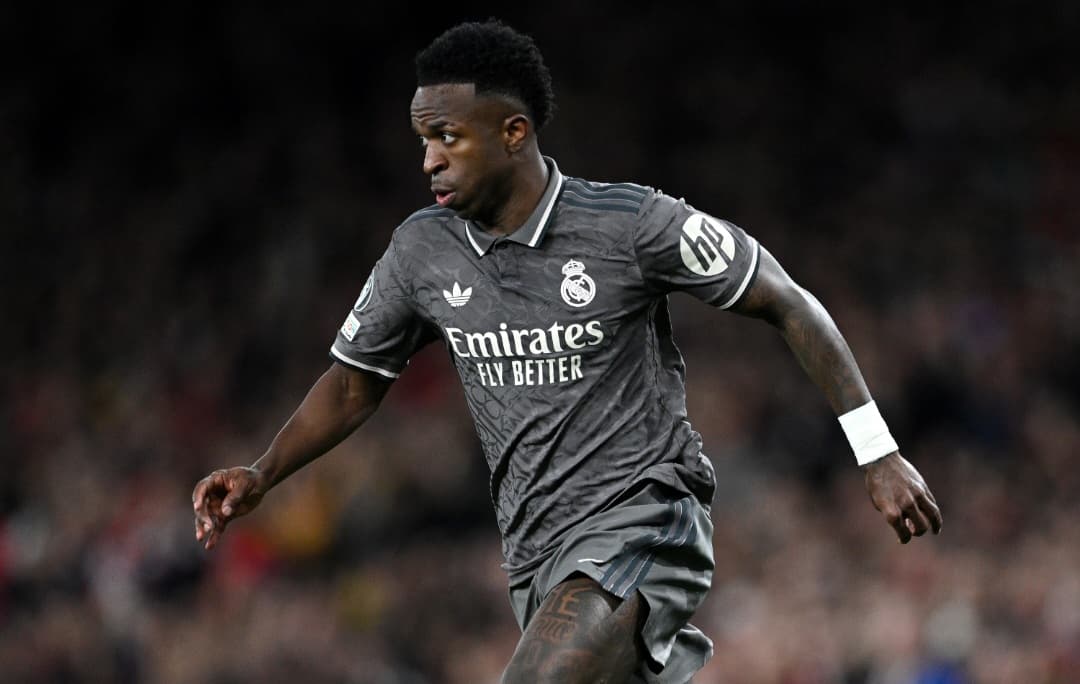 Vini Jr pelo Real Madrid na Champions League