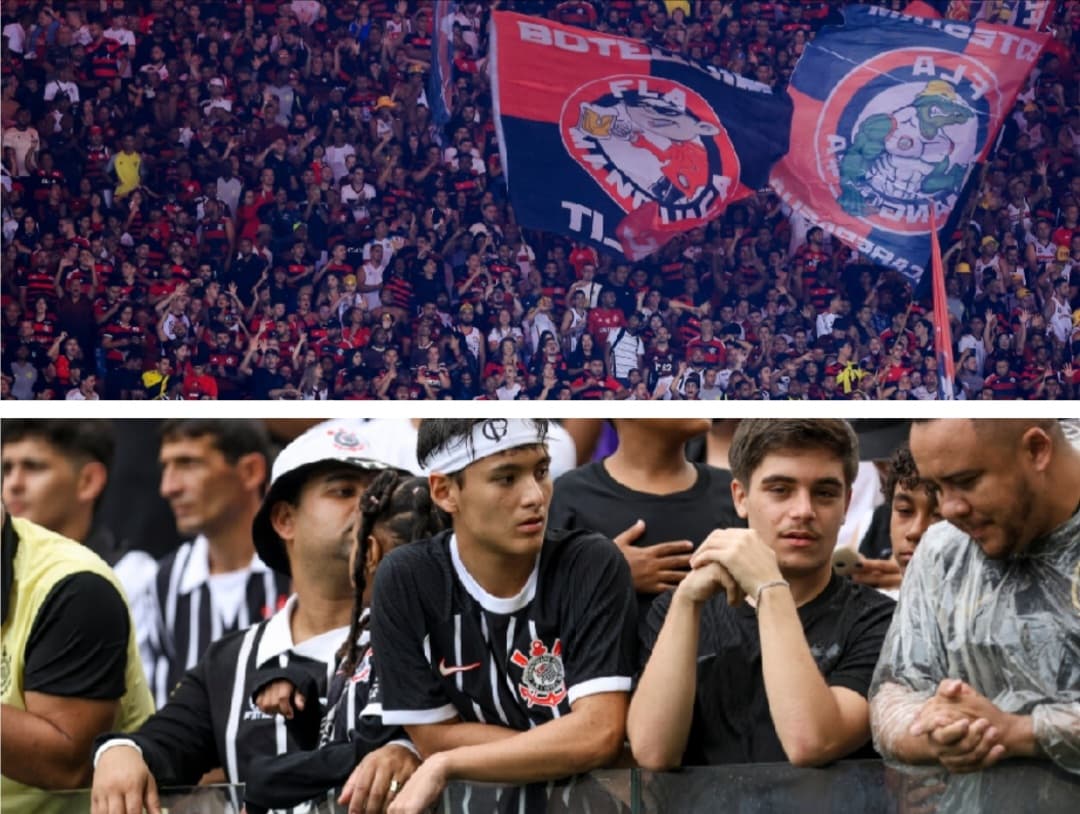 Torcidas de Flamengo e Corinthians