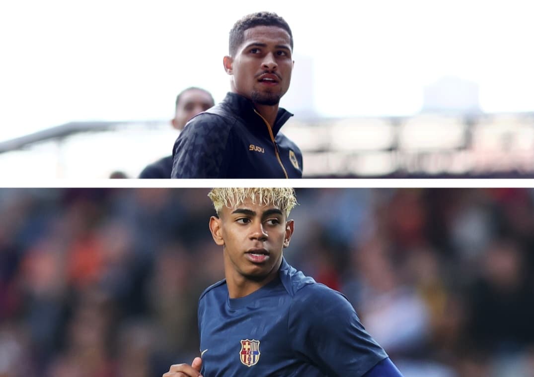 João Gomes, pelo Wolverhampton, e Lamine Yamal pelo Barcelona