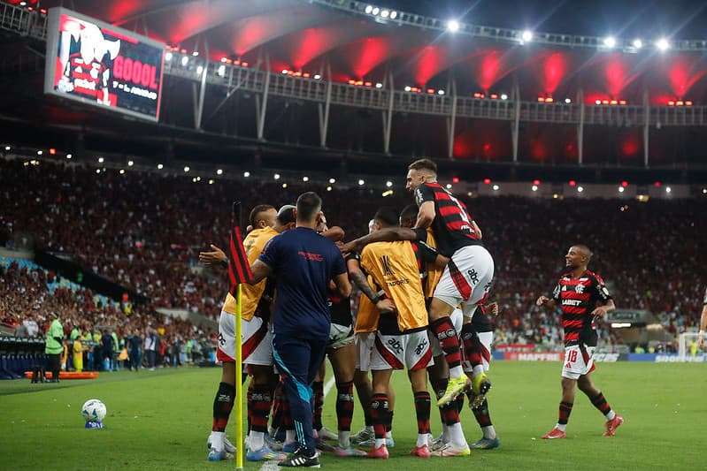 Flamengo comemora gol na Libertadores