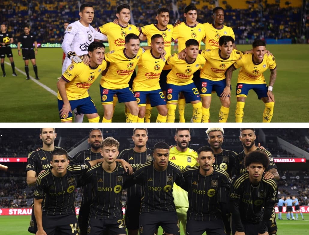 América-MEX e LAFC, possíveis adversários do Flamengo no Super Mundial de Clubes da Fifa, perfilados em campo