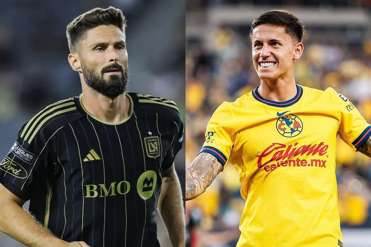 Montagem com Olivier Giroud (LAFC) e Brian Rodríguez (América-MX)