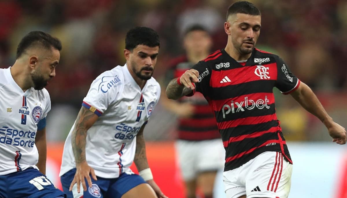 arrascaeta em jogo do flamengo contra o bahia