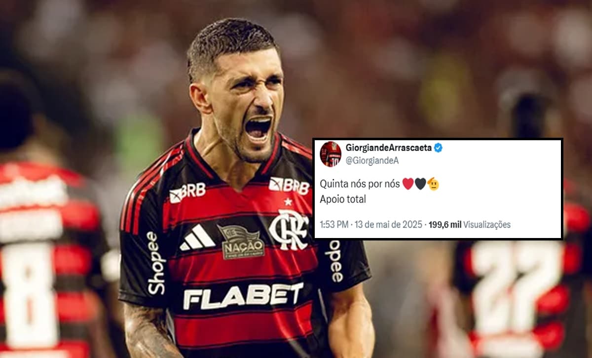 arrascaeta pede apoio da torcida do flamengo