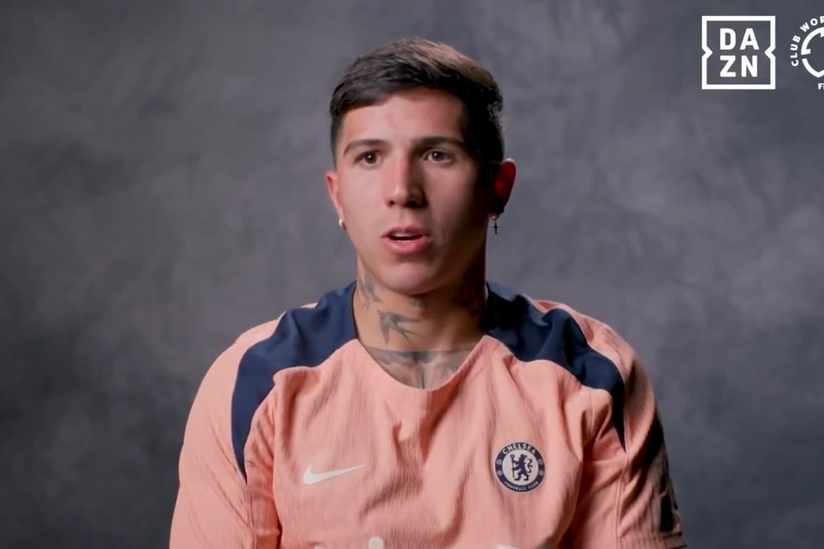 Enzo Fernández em entrevista à DAZN sobre Flamengo x Chelsea