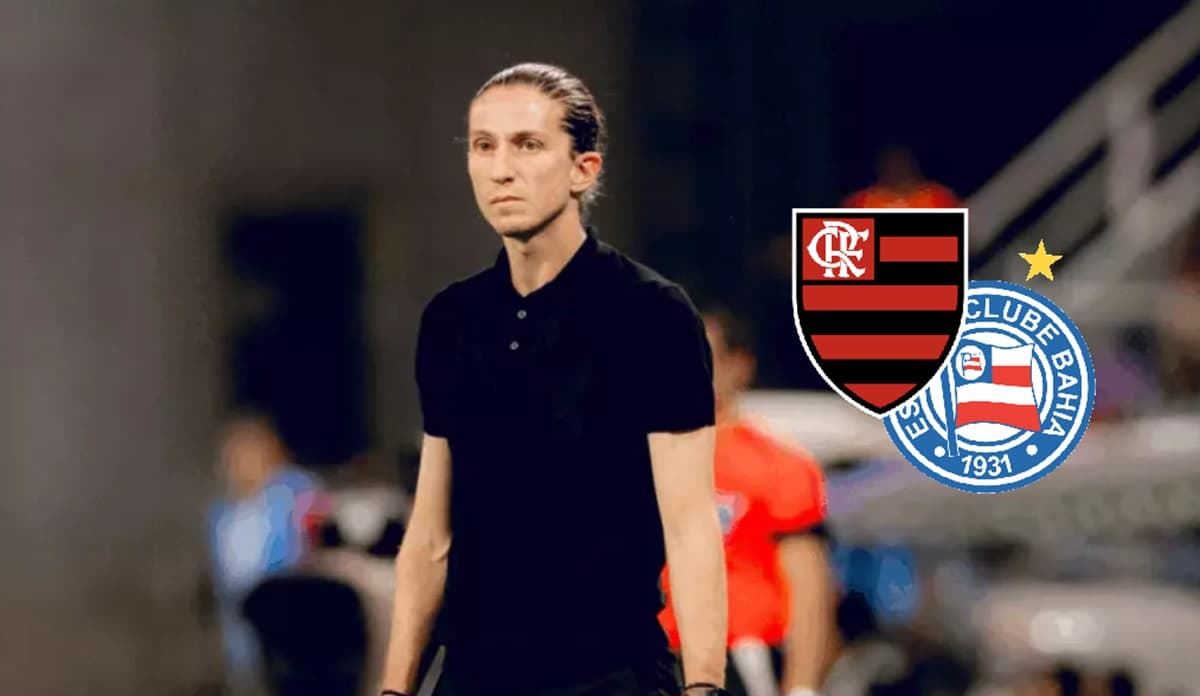filipe luís técnico do flamengo contra o bahia