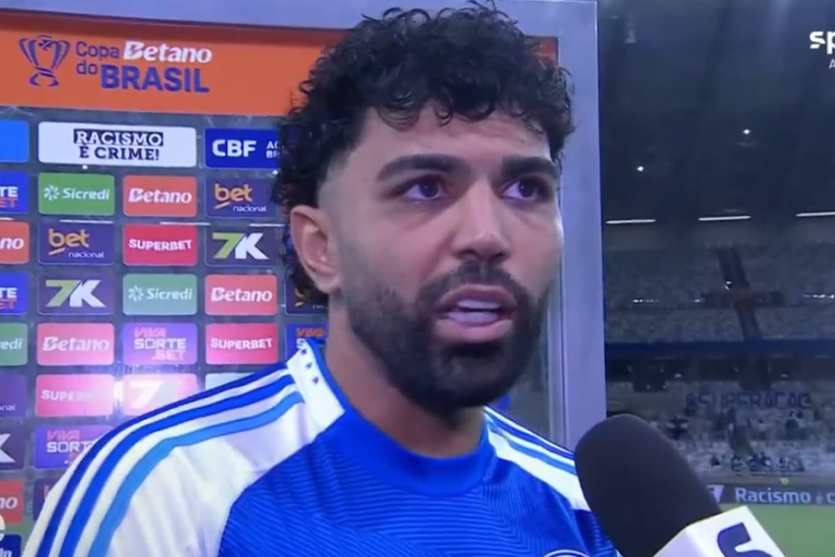 Gabigol em entrevista pós-jogo no Mineirão pelo Cruzeiro
