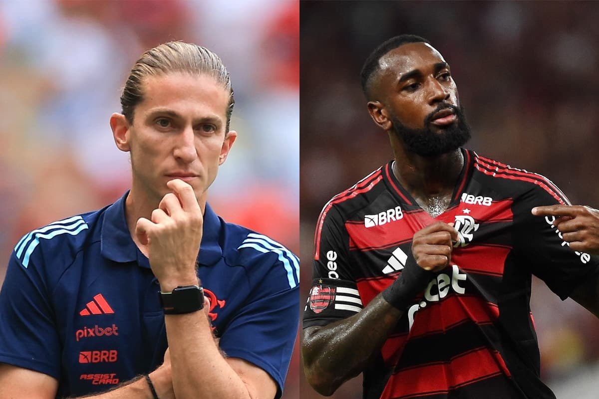 Montagem com as fotos de Filipe Luís e Gerson