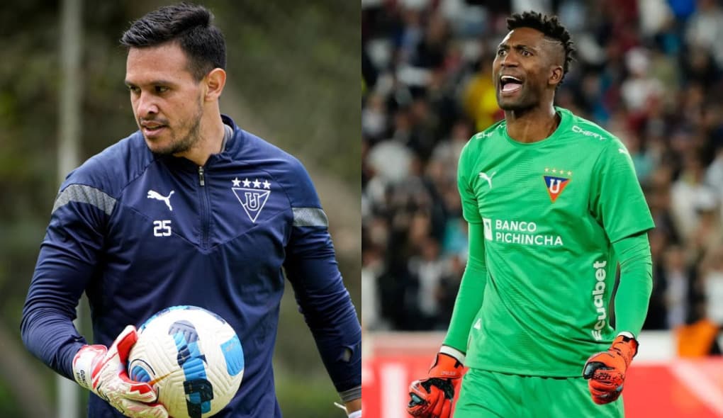 Gonzalo Valle (esquerda) e Alexander Domínguez (direita) LDU