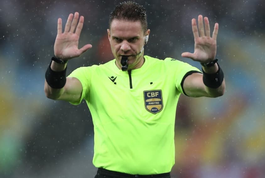 Gustavo Bauermann durante Flamengo x Bragantino