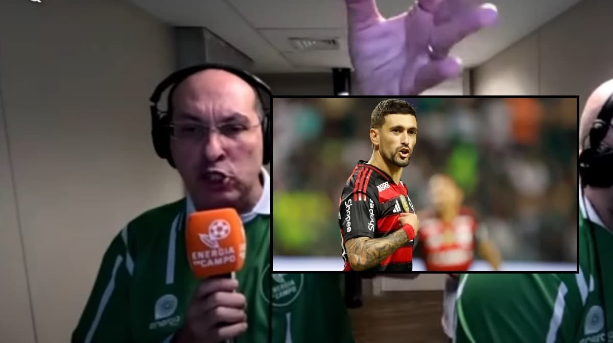narrador com gol do flamengo contra o palmeiras
