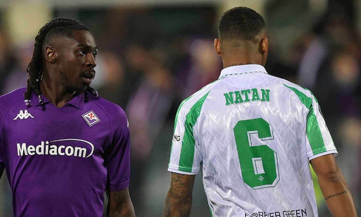 natan em jogo do betis contra a fiorentina