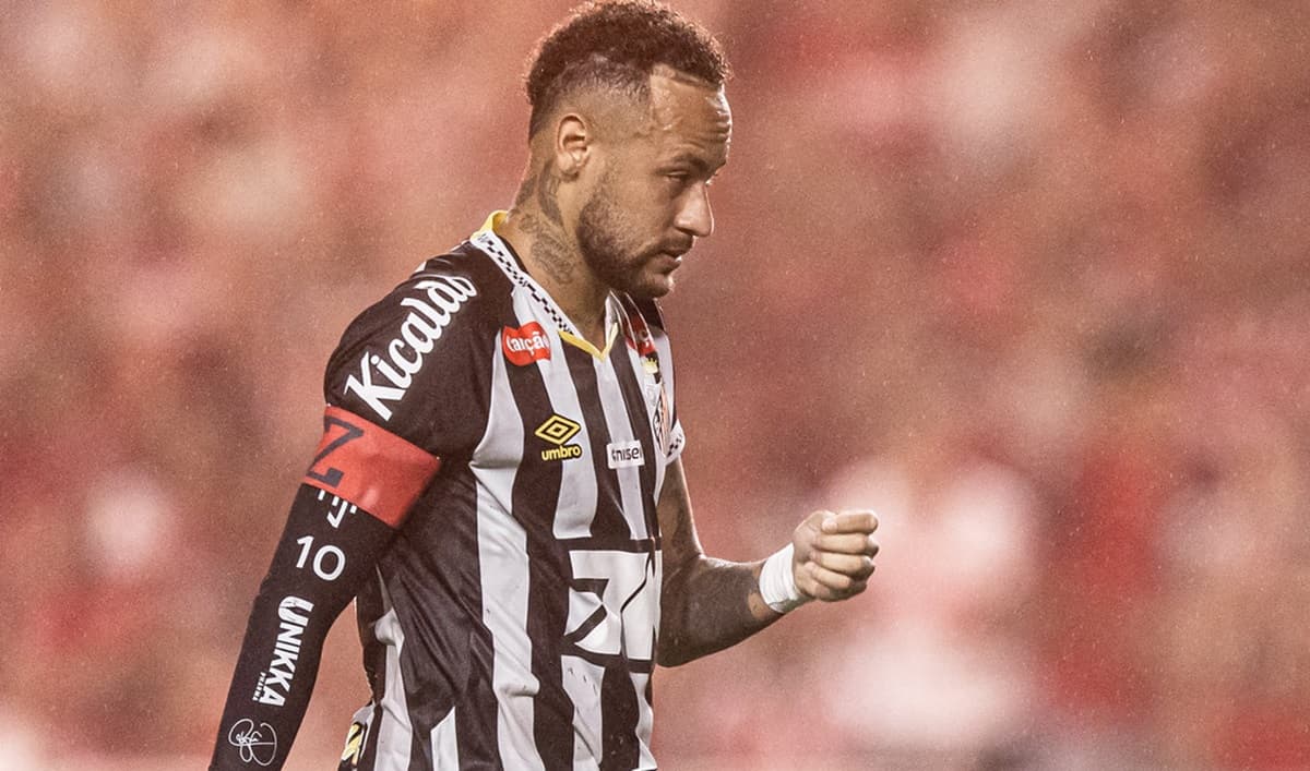 neymar em jogo do santos na copa do brasil