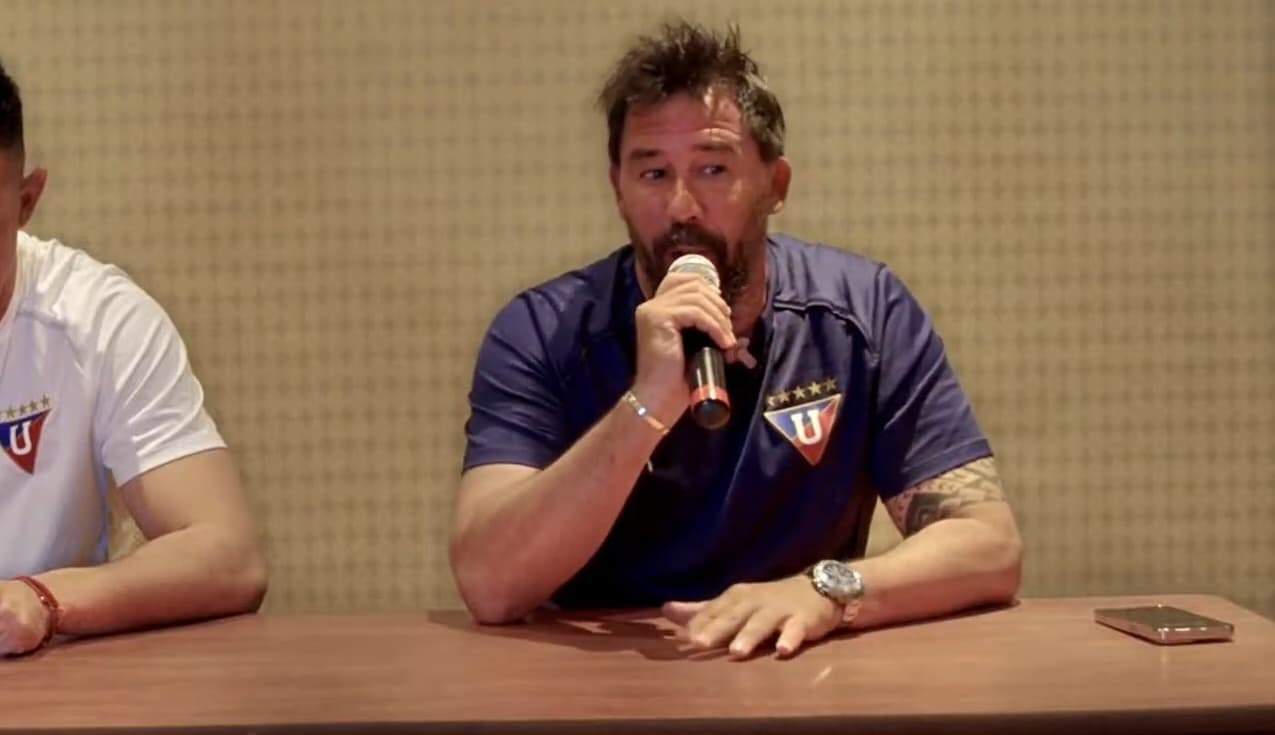 Pablo Sánchez em coletiva antes de Flamengo x LDU