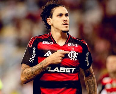 Pedro comemora gol pelo Flamengo