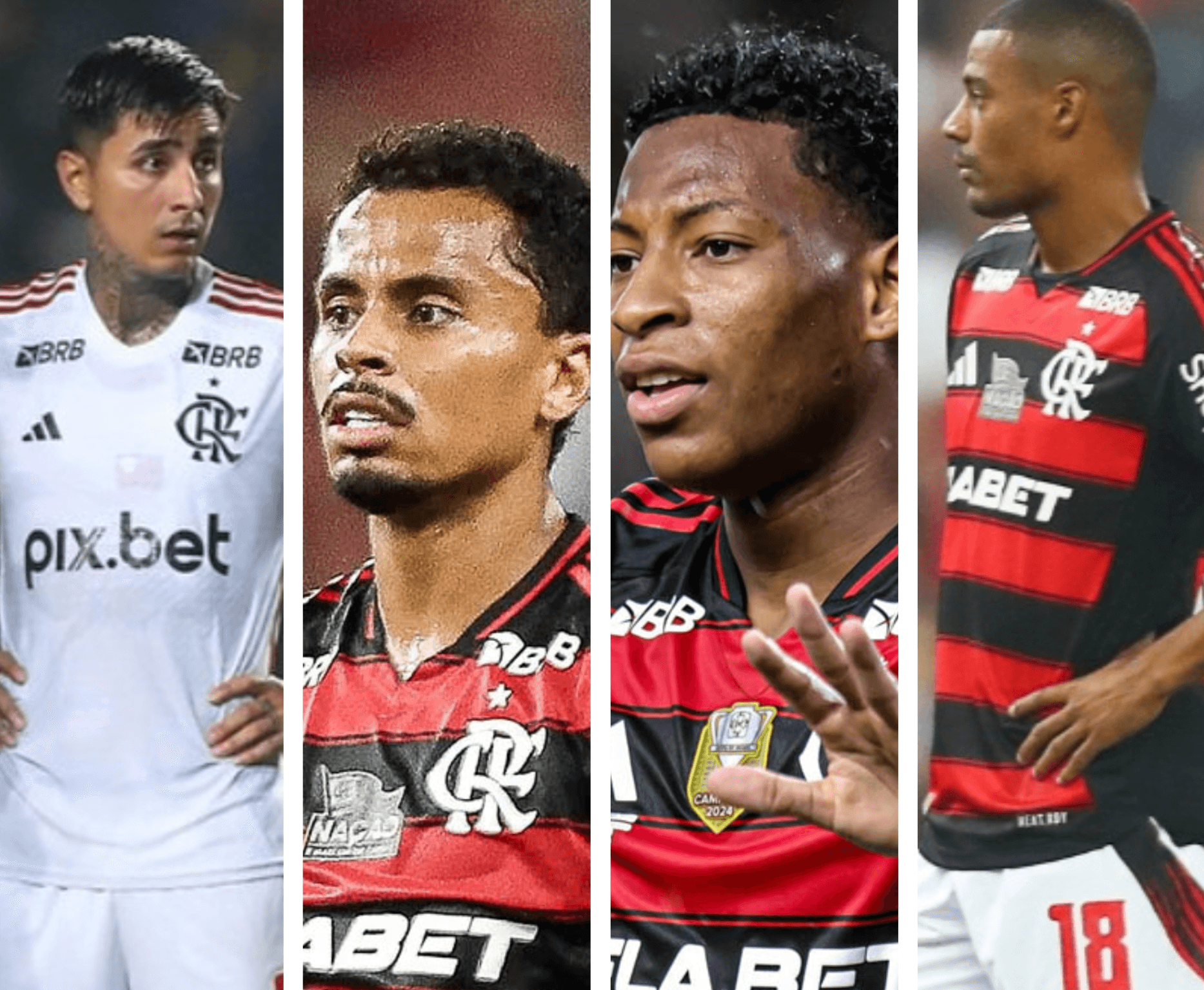 Pulgar, Allan, Plata e De La Cruz pelo Flamengo
