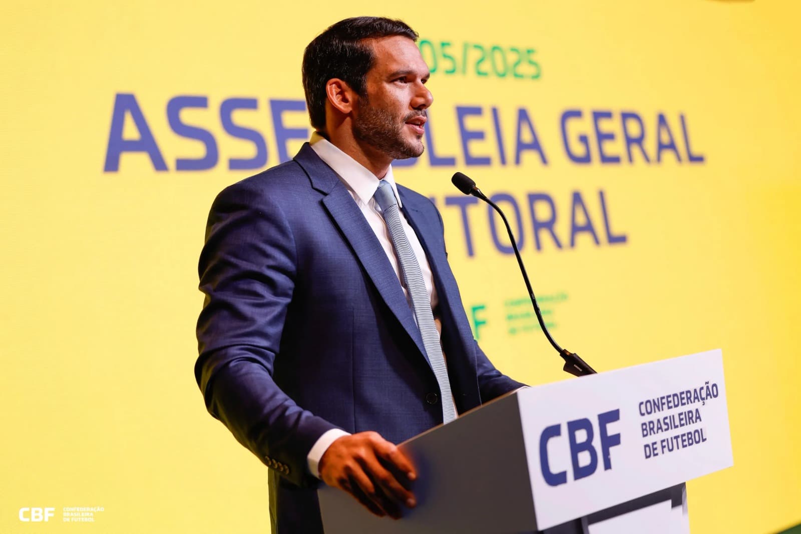 Samir Xaud discursa após ser eleito presidente CBF