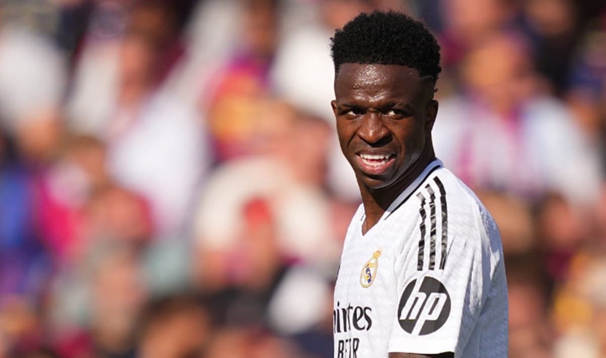 vini jr em jogo do real madrid contra o barcelona