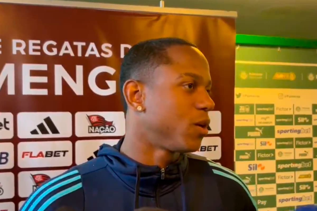 Wallace Yan na zona mista do Allianz Parque