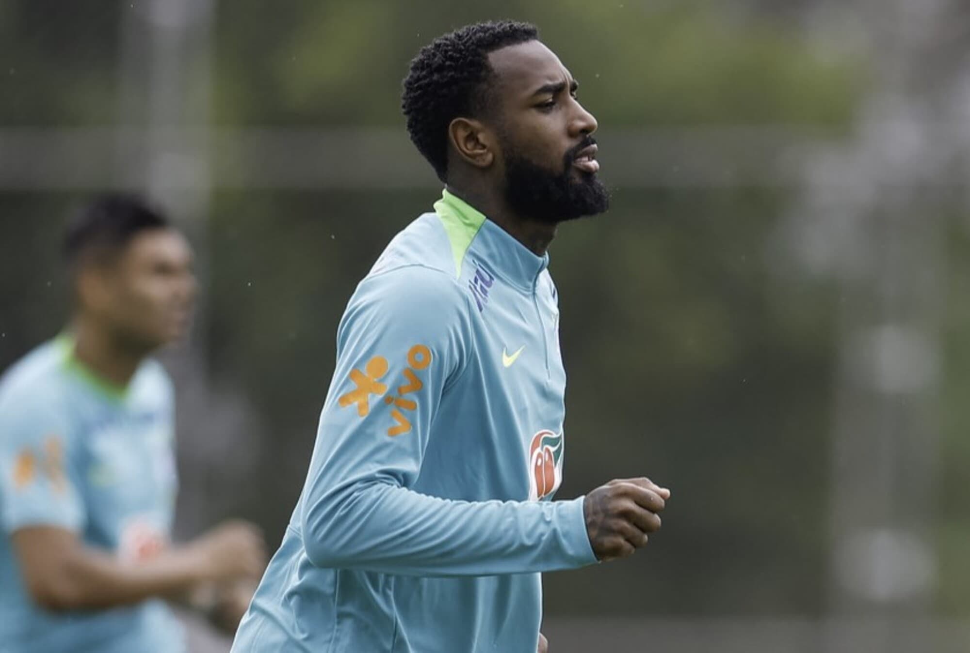 Gerson em treinamento da Seleção Brasileira