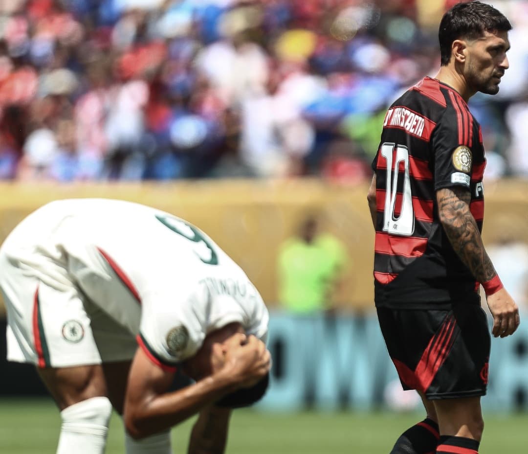 Arrascaeta durante Flamengo x Chelsea