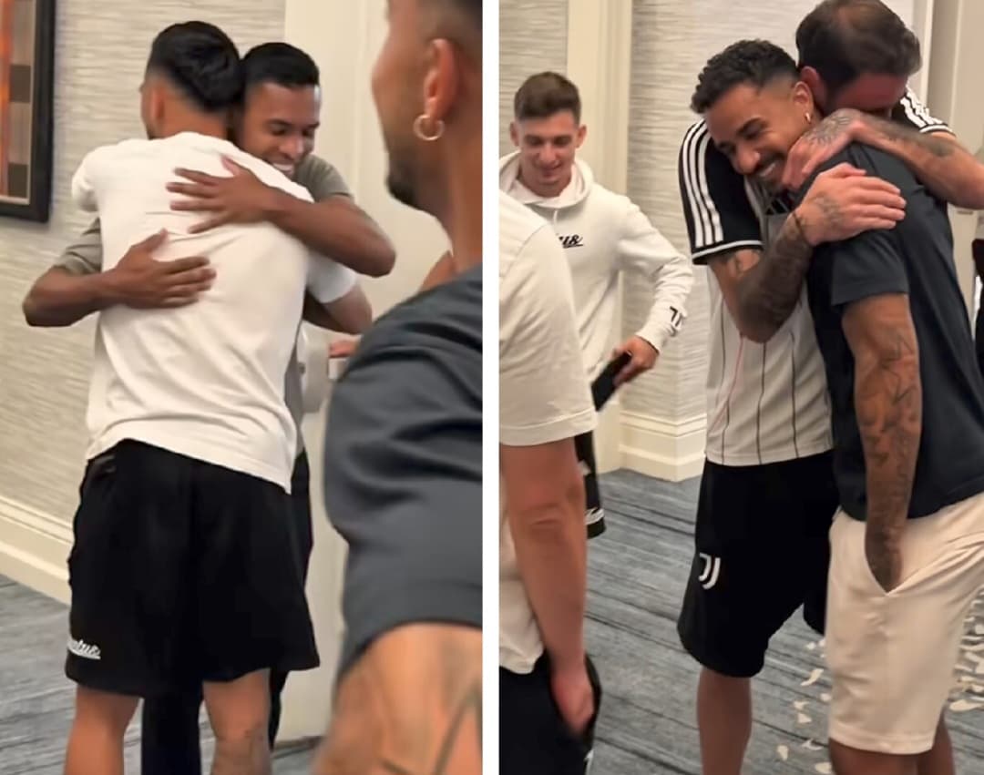 Danilo e Alex Sandro com time da Juventus