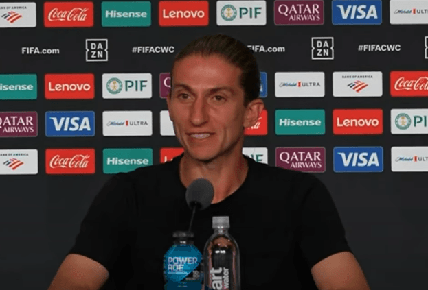 Filipe Luís coletiva Flamengo x Chelsea